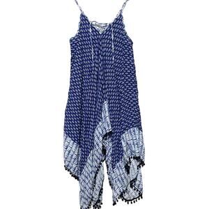 Jessica Simpson Beach Cover Up Dress S Nautical Coastal Vacation Boho Summer